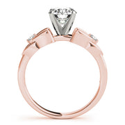Crowned Celtic Knot 2 Stone Remount Round Diamond Engagement Ring in 10K/14K gold and platinum with certified lab-grown or natural diamonds