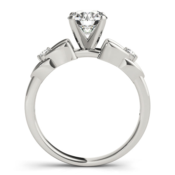 Crowned Celtic Knot 2 Stone Remount Round Diamond Engagement Ring in 10K/14K gold and platinum with certified lab-grown or natural diamonds