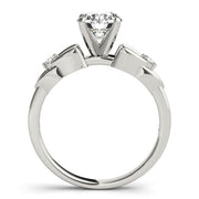 Crowned Celtic Knot 2 Stone Remount Round Diamond Engagement Ring in 10K/14K gold and platinum with certified lab-grown or natural diamonds