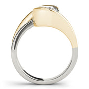 Resplendent Bypass Round Diamond Engagement Ring in 10K/14K gold and platinum with certified lab-grown or natural diamonds