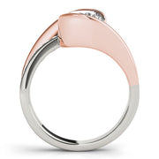 Resplendent Bypass Round Diamond Engagement Ring in 10K/14K gold and platinum with certified lab-grown or natural diamonds