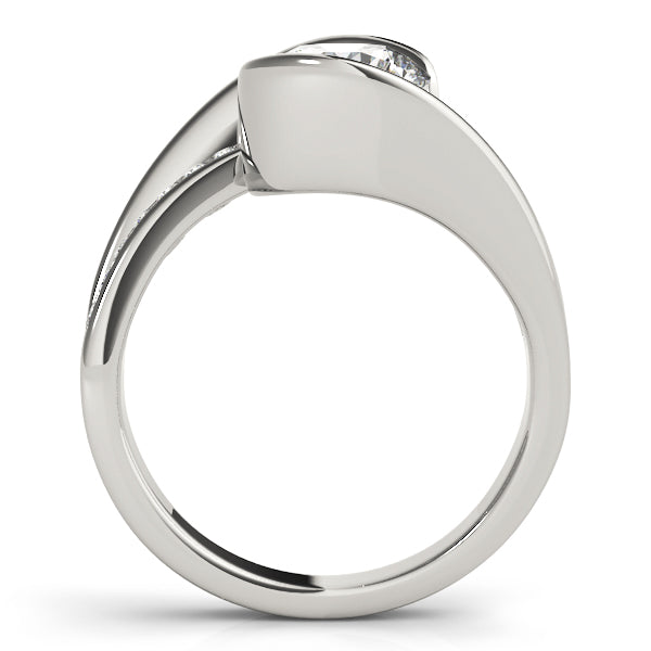 Resplendent Bypass Round Diamond Engagement Ring in 10K/14K gold and platinum with certified lab-grown or natural diamonds