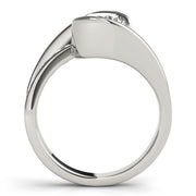 Resplendent Bypass Round Diamond Engagement Ring in 10K/14K gold and platinum with certified lab-grown or natural diamonds