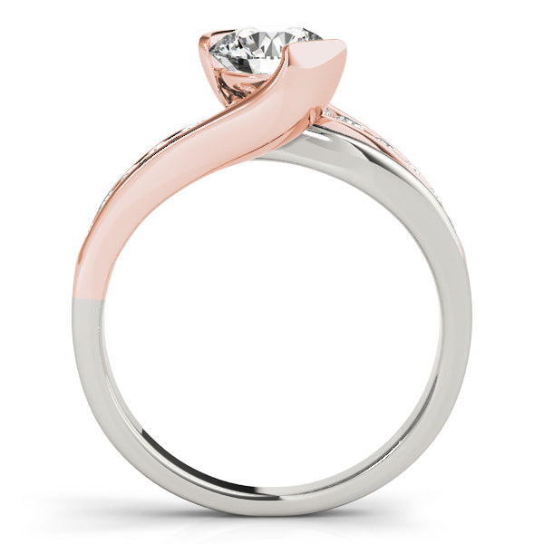 Cherished Bypass Round Diamond Engagement Ring in 10K/14K gold and platinum with certified lab-grown or natural diamonds