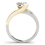 Cherished Bypass Round Diamond Engagement Ring in 10K/14K gold and platinum with certified lab-grown or natural diamonds