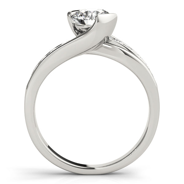 Cherished Bypass Round Diamond Engagement Ring in 10K/14K gold and platinum with certified lab-grown or natural diamonds