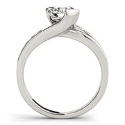 Cherished Bypass Round Diamond Engagement Ring in 10K/14K gold and platinum with certified lab-grown or natural diamonds