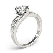 Cherished Bypass Round Diamond Engagement Ring in 10K/14K gold and platinum with certified lab-grown or natural diamonds