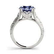 Couture 10mm Shank Design Round Diamond Engagement Ring in 10K/14K gold and platinum with certified lab-grown or natural diamonds