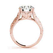 Couture 10mm Shank Design Round Diamond Engagement Ring in 10K/14K gold and platinum with certified lab-grown or natural diamonds