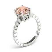 Brilliant Color Rings Oval Diamond Engagement Ring in 10K/14K gold and platinum with certified lab-grown or natural diamonds