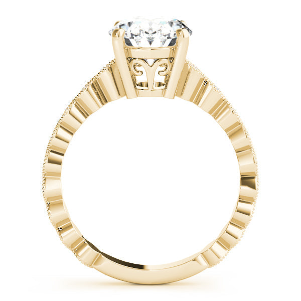 Brilliant Color Rings Oval Diamond Engagement Ring in 10K/14K gold and platinum with certified lab-grown or natural diamonds