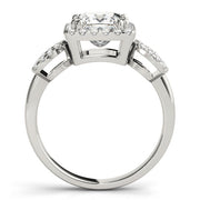 Enchanted Halo Princess Diamond Engagement Ring in 10K/14K gold and platinum with certified lab-grown or natural diamonds
