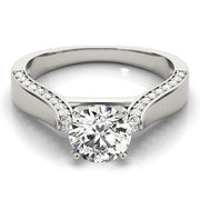 Devoted Remounts Any Shape Round Diamond Engagement Ring in 10K/14K gold and platinum with certified lab-grown or natural diamonds