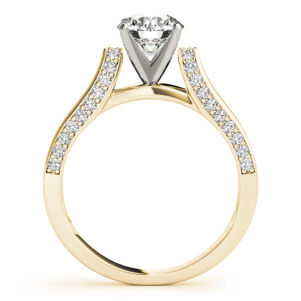 Devoted Remounts Any Shape Round Diamond Engagement Ring in 10K/14K gold and platinum with certified lab-grown or natural diamonds