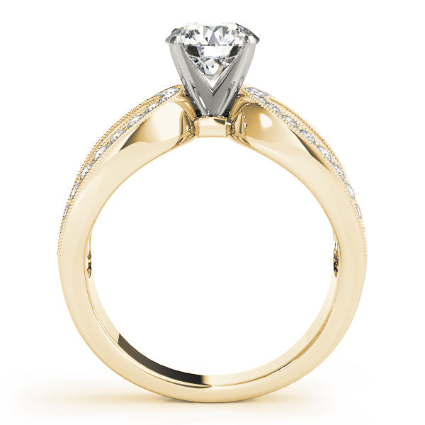 Adored Multi-Row Round Diamond Engagement Ring in 10K/14K gold and platinum with certified lab-grown or natural diamonds