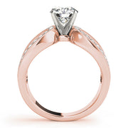 Adored Multi-Row Round Diamond Engagement Ring in 10K/14K gold and platinum with certified lab-grown or natural diamonds