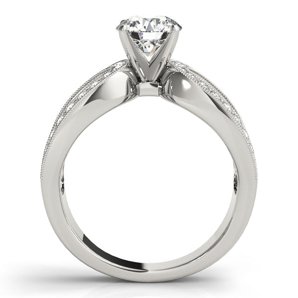 Adored Multi-Row Round Diamond Engagement Ring in 10K/14K gold and platinum with certified lab-grown or natural diamonds