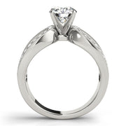 Adored Multi-Row Round Diamond Engagement Ring in 10K/14K gold and platinum with certified lab-grown or natural diamonds