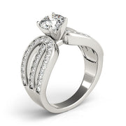 Adored Multi-Row Round Diamond Engagement Ring in 10K/14K gold and platinum with certified lab-grown or natural diamonds