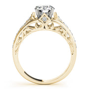 Noble Prong-Set Round Diamond Engagement Ring in 10K/14K gold and platinum with certified lab-grown or natural diamonds