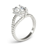 Majestic Color Rings Oval Diamond Engagement Ring in 10K/14K gold and platinum with certified lab-grown or natural diamonds