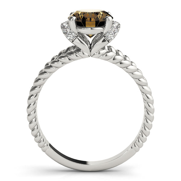 Majestic Color Rings Oval Diamond Engagement Ring in 10K/14K gold and platinum with certified lab-grown or natural diamonds
