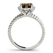 Majestic Color Rings Oval Diamond Engagement Ring in 10K/14K gold and platinum with certified lab-grown or natural diamonds