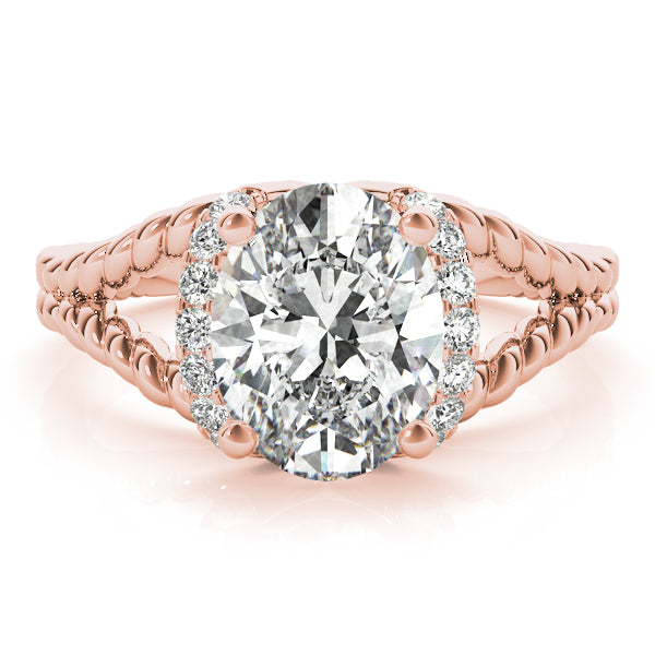 Majestic Color Rings Oval Diamond Engagement Ring in 10K/14K gold and platinum with certified lab-grown or natural diamonds