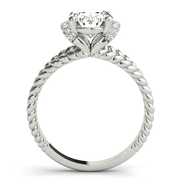 Majestic Color Rings Oval Diamond Engagement Ring in 10K/14K gold and platinum with certified lab-grown or natural diamonds