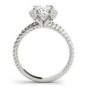 Majestic Color Rings Oval Diamond Engagement Ring in 10K/14K gold and platinum with certified lab-grown or natural diamonds