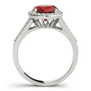 Sculpted Color Rings Oval Diamond Engagement Ring in 10K/14K gold and platinum with certified lab-grown or natural diamonds