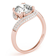 Romantic 10x8 Oval Diamond Engagement Ring in 10K/14K gold and platinum with certified lab-grown or natural diamonds