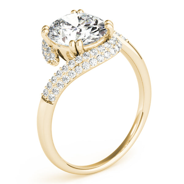 Romantic 10x8 Oval Diamond Engagement Ring in 10K/14K gold and platinum with certified lab-grown or natural diamonds