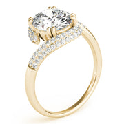Romantic 10x8 Oval Diamond Engagement Ring in 10K/14K gold and platinum with certified lab-grown or natural diamonds