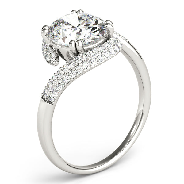 Romantic 10x8 Oval Diamond Engagement Ring in 10K/14K gold and platinum with certified lab-grown or natural diamonds