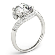 Romantic 10x8 Oval Diamond Engagement Ring in 10K/14K gold and platinum with certified lab-grown or natural diamonds