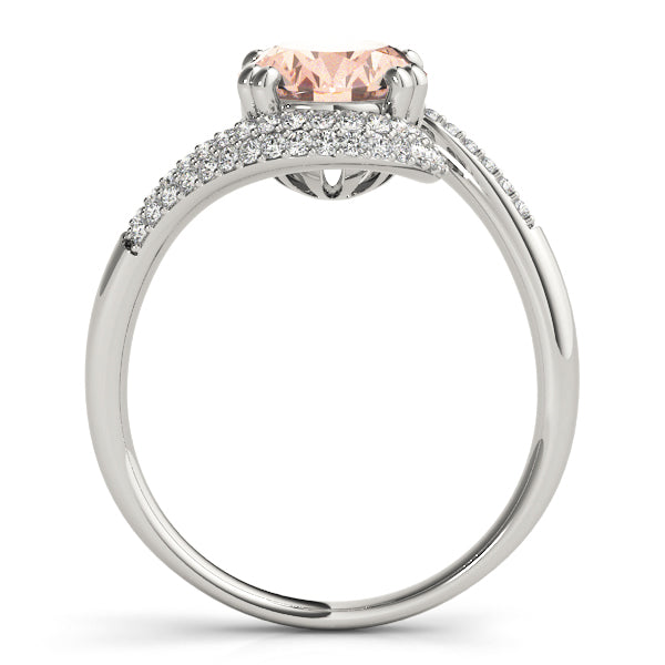 Romantic 10x8 Oval Diamond Engagement Ring in 10K/14K gold and platinum with certified lab-grown or natural diamonds