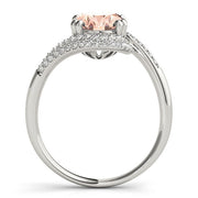 Romantic 10x8 Oval Diamond Engagement Ring in 10K/14K gold and platinum with certified lab-grown or natural diamonds