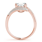 Romantic 10x8 Oval Diamond Engagement Ring in 10K/14K gold and platinum with certified lab-grown or natural diamonds