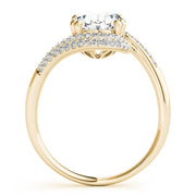 Romantic 10x8 Oval Diamond Engagement Ring in 10K/14K gold and platinum with certified lab-grown or natural diamonds