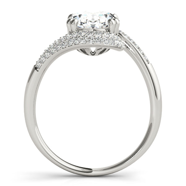 Romantic 10x8 Oval Diamond Engagement Ring in 10K/14K gold and platinum with certified lab-grown or natural diamonds