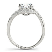 Romantic 10x8 Oval Diamond Engagement Ring in 10K/14K gold and platinum with certified lab-grown or natural diamonds