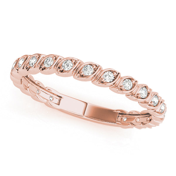 Prong Set Half Eternity Ring in Gold & Platinum