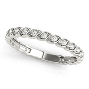 Prong Set Half Eternity Ring in Gold & Platinum