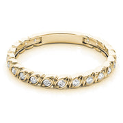 Prong Set Half Eternity Ring in Gold & Platinum