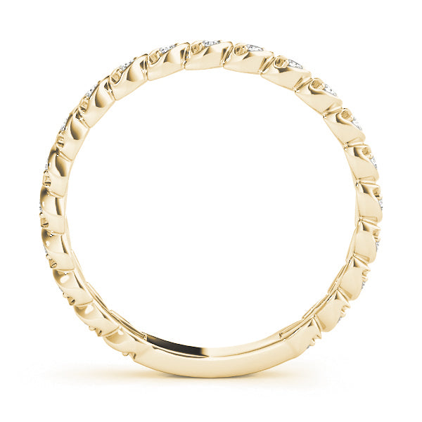 Prong Set Half Eternity Ring in Gold & Platinum