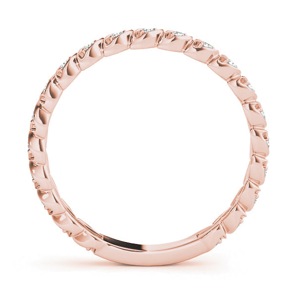 Prong Set Half Eternity Ring in Gold & Platinum