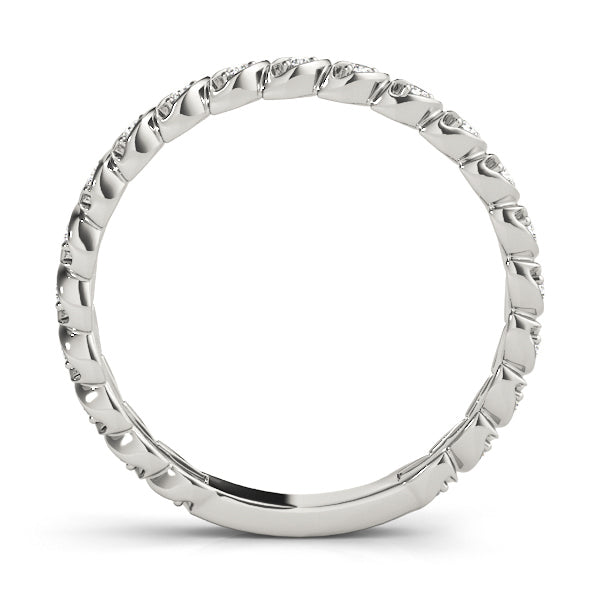 Prong Set Half Eternity Ring in Gold & Platinum