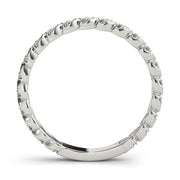 Prong Set Half Eternity Ring in Gold & Platinum